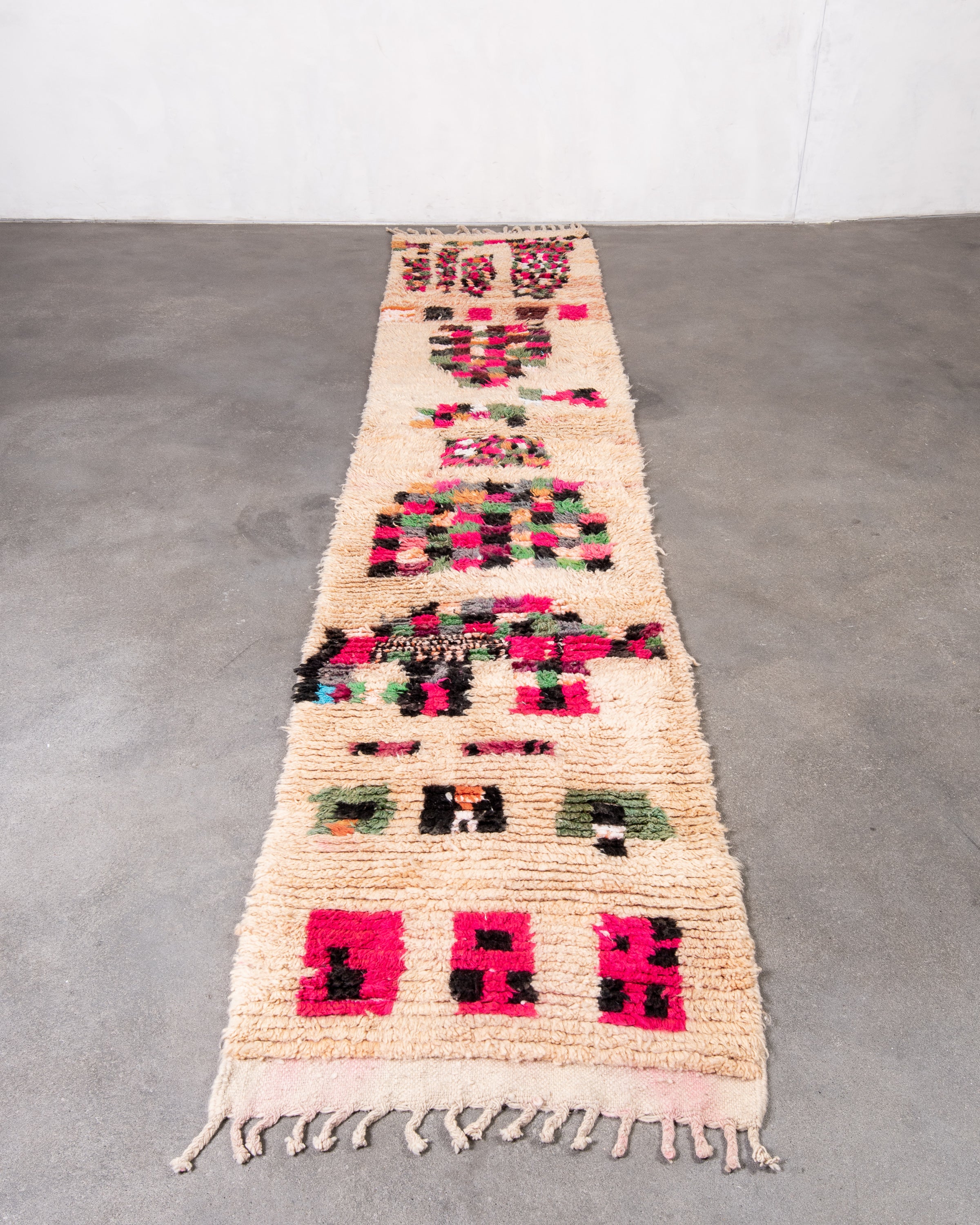 Modern designer handcrafted Berber rug from morocco Boujad with beautiful colors and patterns